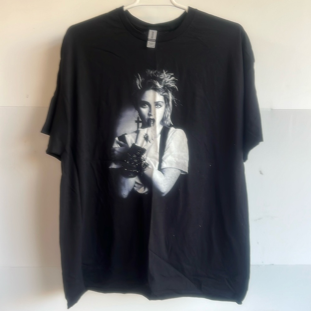 NEW MADONNA Hope & Faith Shirt Black Size 2XL XXL
